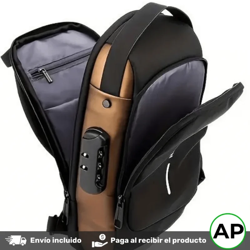 BACKPACK ELITE PRO™ Bolso antirrobo cruzado con puerto de carga USB - Imagen 6