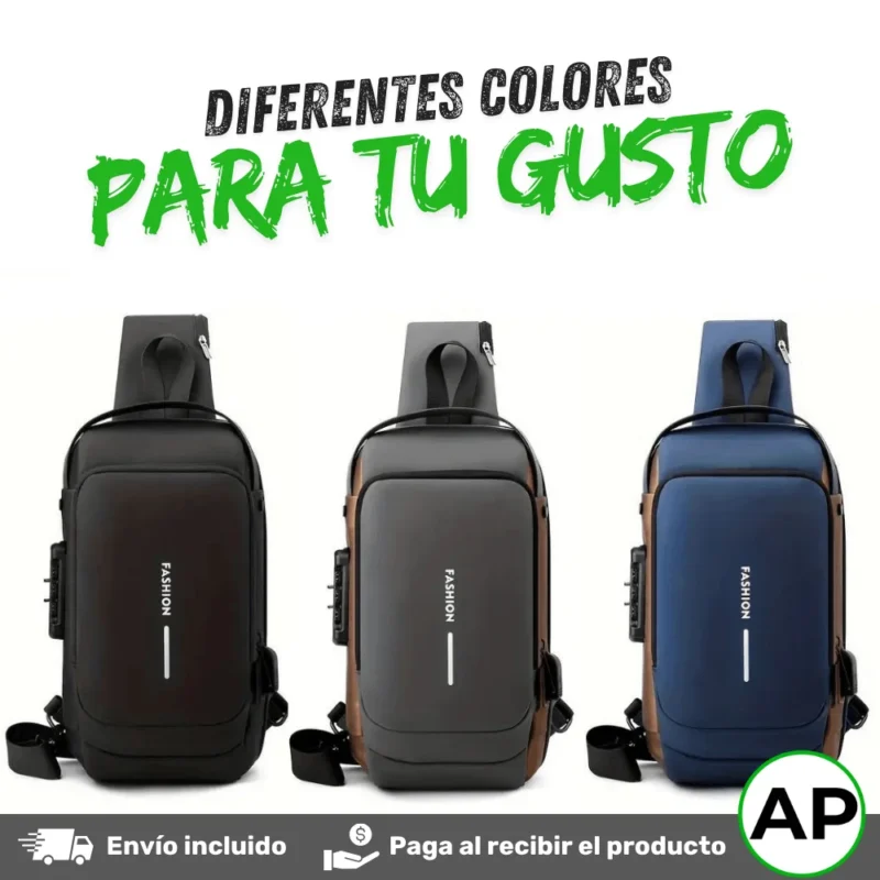 BACKPACK ELITE PRO™ Bolso antirrobo cruzado con puerto de carga USB - Imagen 8