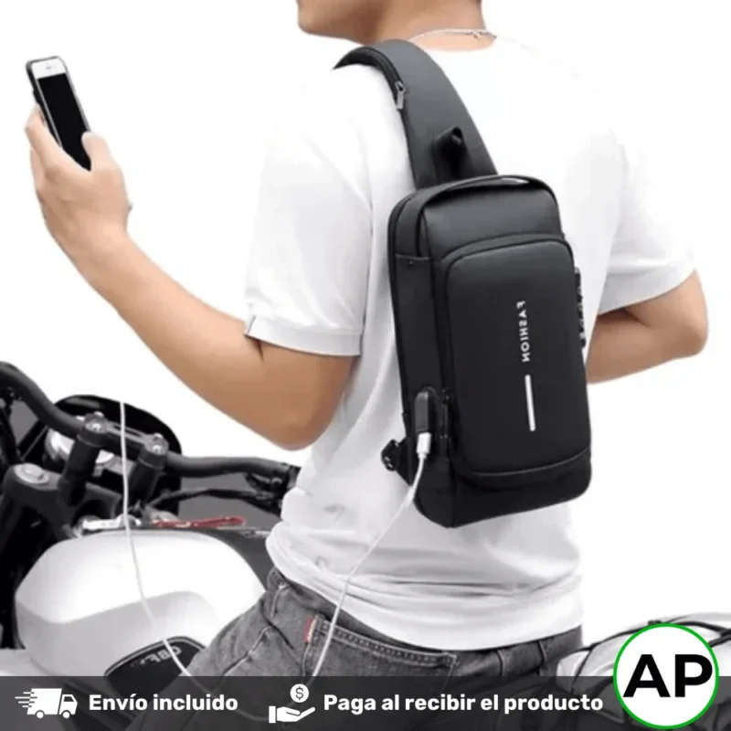 BACKPACK ELITE PRO™ Bolso antirrobo cruzado con puerto de carga USB - Imagen 4